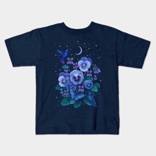 February Flower - Violet Kids T-Shirt